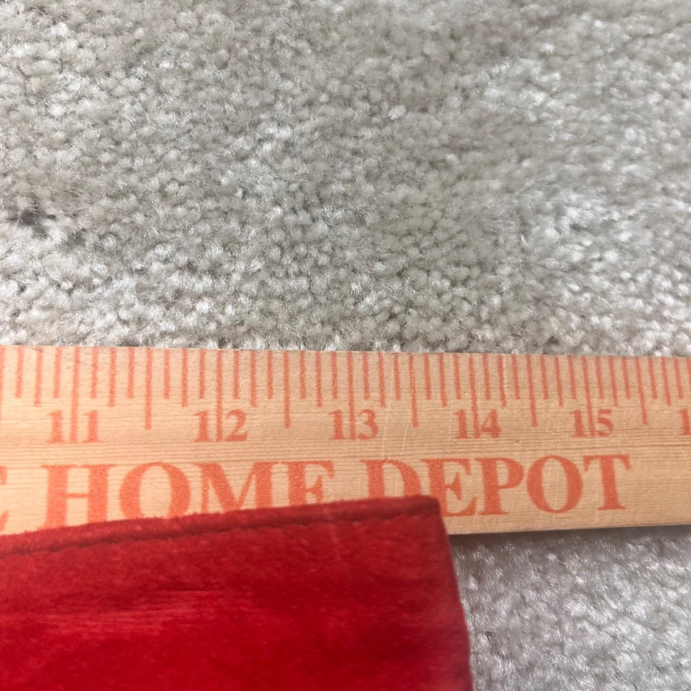 Limited Red Suede Leather Pencil Skirt Vintage High Waisted Size 6 Knee Length - Picture 5 of 8